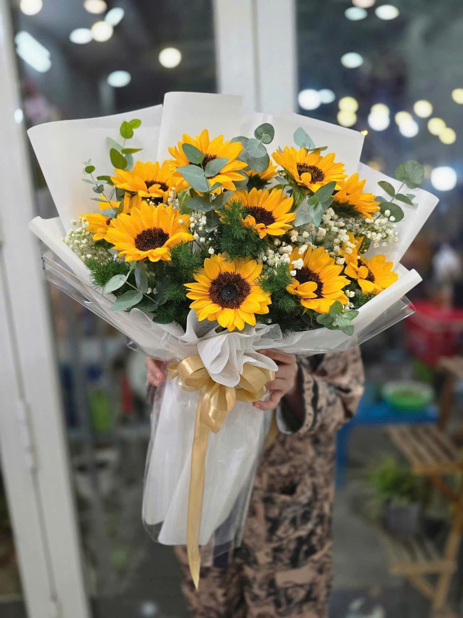 bó hoa hướng dương